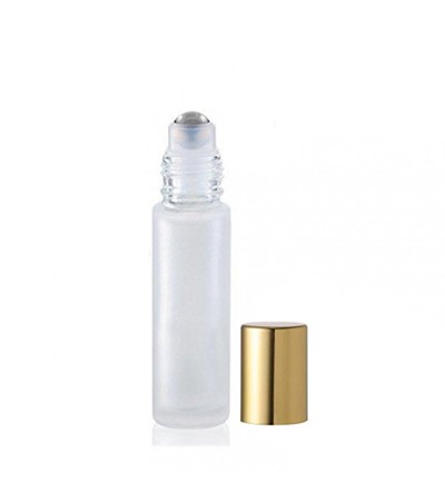 10ml Frosted Roll On With Gold Cap