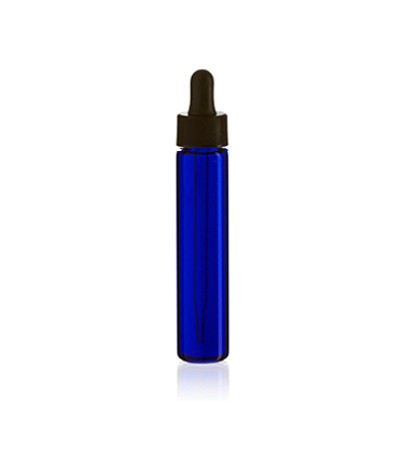 10ml Slimline Blue Glass Bottle With Dropper