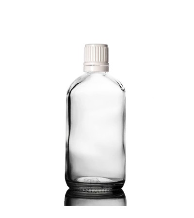 120 ml Glass Bottle With Tamper Evident White Cap