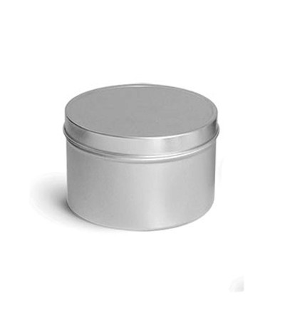 4 OZ Deep Metal Tin With Slip  Cover Top