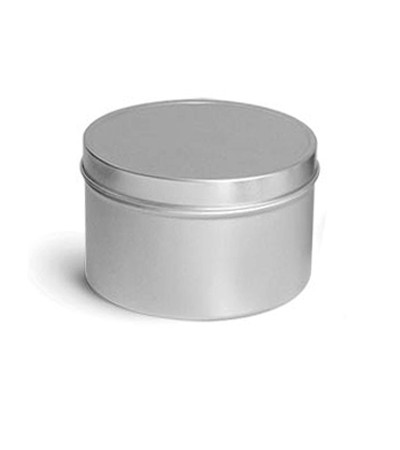 6 OZ Deep Metal Tin With Slip Cover Top