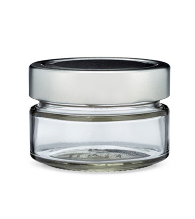 150ml Clear Glass Jar With Silver Cap