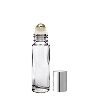 10ml Clear Roll On Bottle With Silver Cap