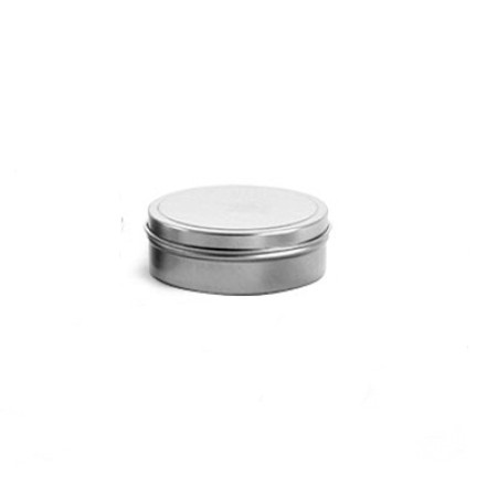 1 Oz Flat Tin With Slip On Cover Top
