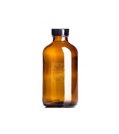 8 Oz Amber Glass Bottle With Cap