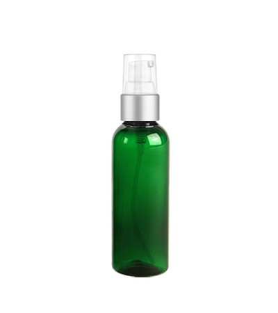 2 Oz Green Bottle With Silver Treatment Pump