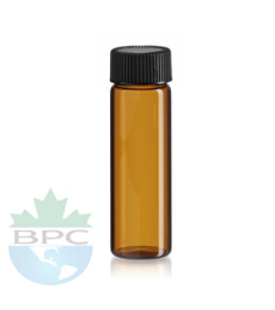 1 Dram Amber Glass Bottle With Cap