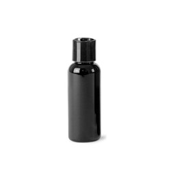 2 Oz Black Bullet With Black Disc Top Cap