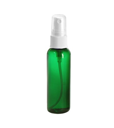2 Oz Green Bottle With White Atomizer