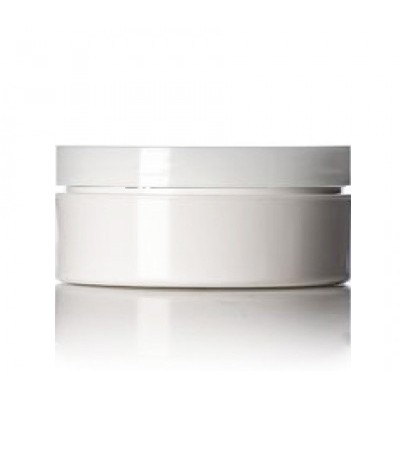 2 Oz Low Profile White Jar With Cap