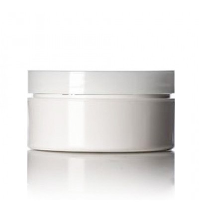 4 Oz Low Profile White Jar With Cap