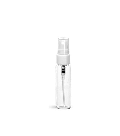 5 ml Clear Glass with white atomizer