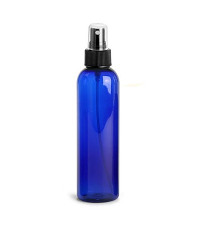 8 Oz Blue Pet Cylinder With Black Sprayer