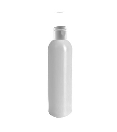 8 Oz Natural Bottle With White Snap Top Cap