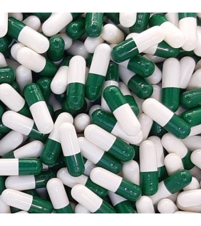 Green & White Gelatin Capsules Size 0