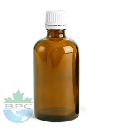 100 ml Amber Glass Bottle With White Cap