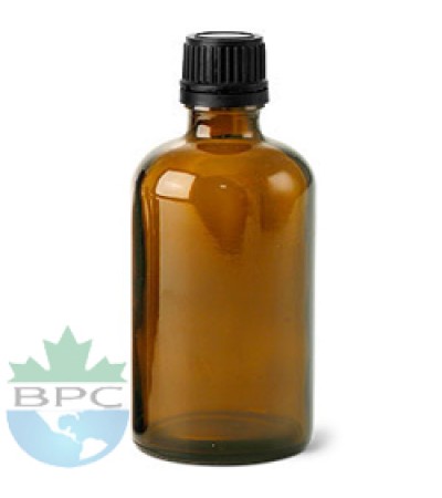 100 ml Amber Glass Bottle With Black Cap