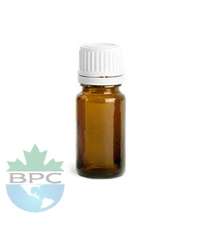 10 ml Amber Glass Bottle With White Cap