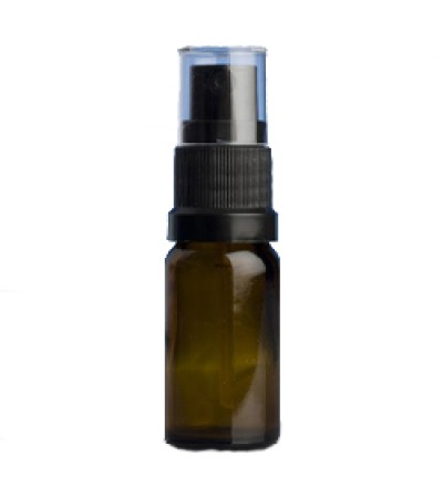 10 ml Amber Glass with brown atomizer