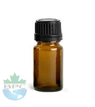 10 ml Amber Glass Bottle With Black Cap