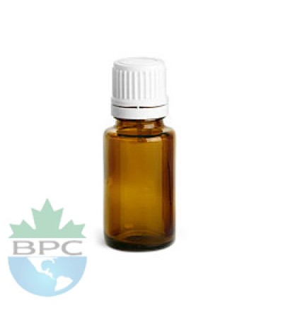 15 ml Amber Glass Bottle With White Cap