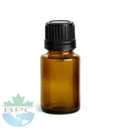 15 ml Amber Glass Bottle With Black Cap