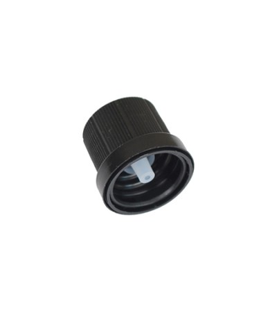 18mm Tamper Evident Black Cap