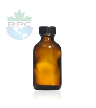 1 Oz Amber Glass Bottle With Black Cap