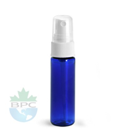 1 Oz Blue PET Bottle With White Sprayer