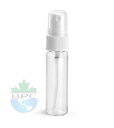 1 Oz Clear PET Bottle With White Sprayer