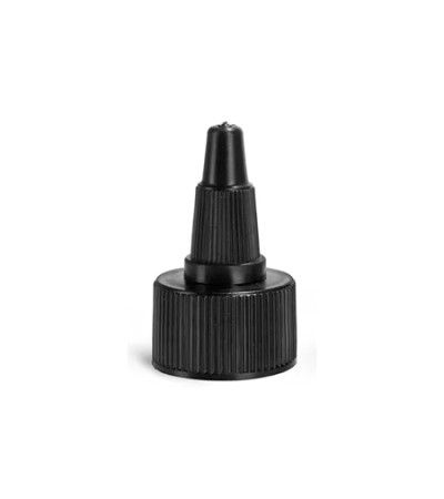 24-410 Twist Open Black Cap