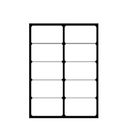 10 Up Labels Per Sheet (NON GLOSSY)