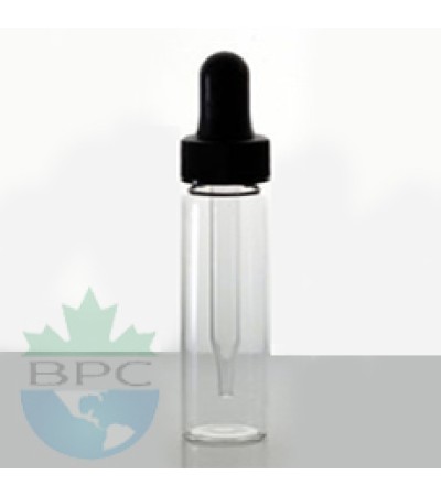 2 Dram Clear Glass Vial With Dropper