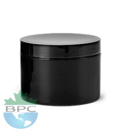 2 OZ Double Wall Black Jar With Black Cap