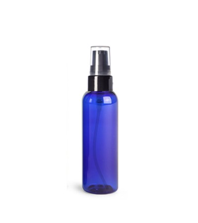 2 Oz Blue Bottle With Black Treatment Pump 