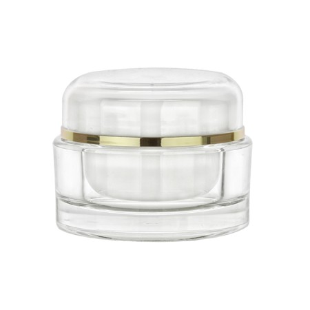 2 Oz Clear White & Gold