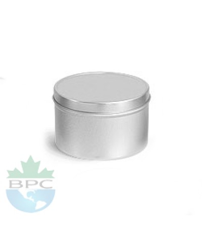 2 OZ Deep Metal Tin With Slip Cover Top