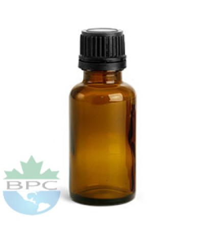 30 ml Amber Glass Bottle With Black Cap