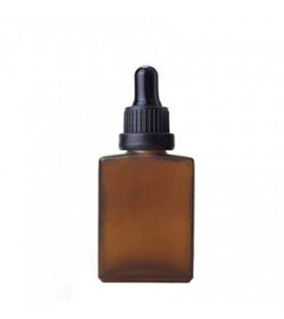 30 ml Amber Frosted Glass Rectangle Bottle With Dropper
