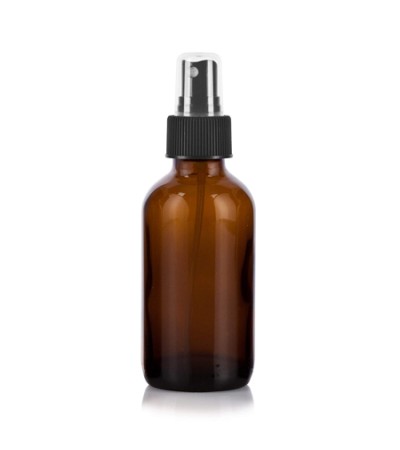 4 Oz Amber Glass Bottle With Black Sprayer