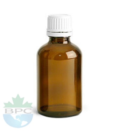 50 ml Amber Glass Bottle With White Cap