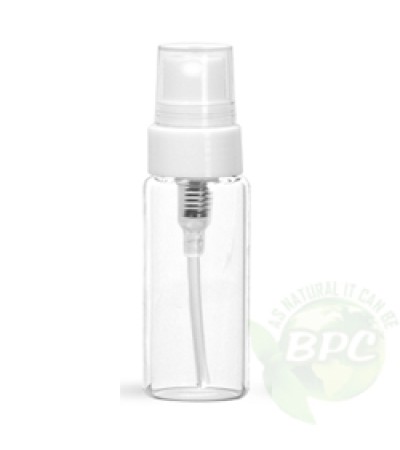 10 ml Clear Glass with white atomiser
