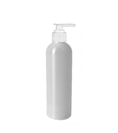 8 Oz Natural Bottle With White Lotion Pump