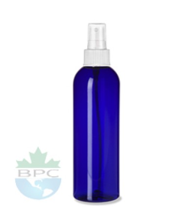8 Oz Blue Pet Cylinder With White Sprayer