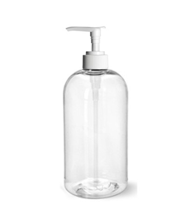 8 Oz Boston PET Bottle With White Lotion Pump