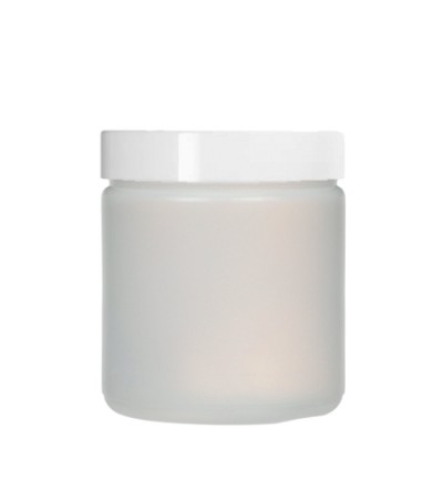 8 Oz Natural Jar With White Cap (250 ml)