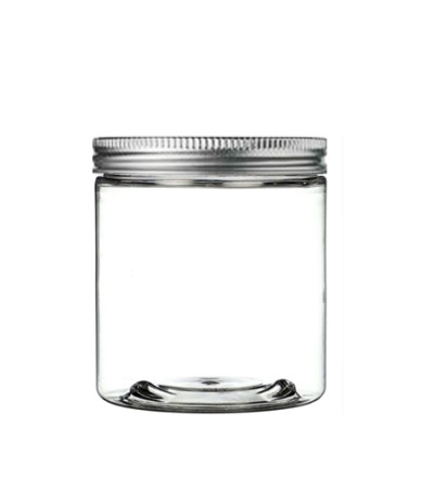 8 Oz PET Jar With Silver Metal Cap