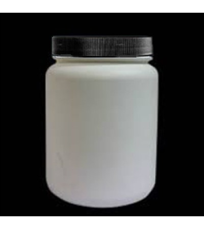 1 Liter HDPE Jar with Black Cap