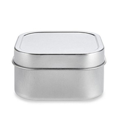 4 OZ Square Tin With Slip Cover Top