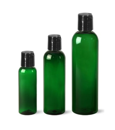 Green Pet Bottle With Blk Disc Top